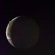 Several faint volcanic eruptions on Io, photographed by Voyager 2