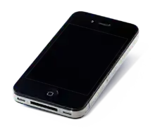 Image 20Modern Apple iPhone. This phone is considered a smartphone (from History of the telephone)