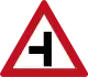 Side road on the left ahead