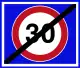 The edge of a traffic recession area