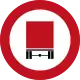 Vehicles transporting hazardous materials are prohibited