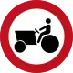 Tractors and work vehicles prohibition