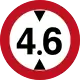 No vehicles higher than 4.6 meters