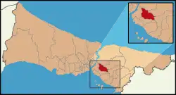 Location of Ümraniye in Istanbul