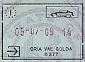 Entry stamp for road travel, issued at Valsolda
