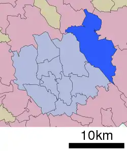 Location of Iwatsuki-ku in Saitama