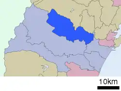 Location of Izumi-ku in Sendai