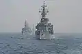 JS Abukuma and JS&nbsp;Matsuyuki on 29 October 2006.