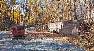 Abandoned foundation and machinery, 2010