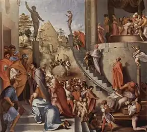 Jacopo Pontormo Joseph in Egypt, 1515–1518; Oil on wood; 96 x 109&nbsp;cm; National Gallery, London