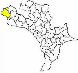 Mandal map of Krishna district showing Vijayawada (rural) mandal (in yellow)