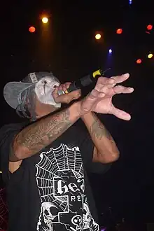 Jahred Gomes performing live with Hed PE.