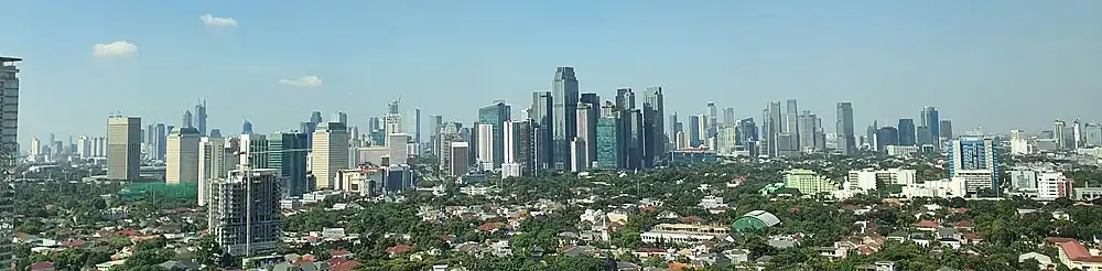 Jakarta CBD seen from south Jakarta