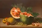 Still Life, oil on panel painting by James Peale, c. 1824, Honolulu Museum of Art