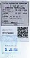 Former Temporary visitor landing permission sticker issued at Chubu Centrair International Airport and exit stamp issued at Fukuoka Airport in a Republic of Korea passport