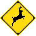 Watch for large animals (deer)