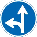 Straight ahead or left turn permitted