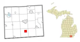 Location within Lenawee County