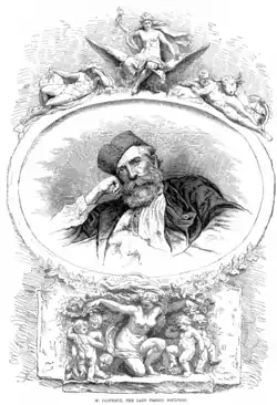 Image 8Jean-Baptiste CarpeauxImage credit: The Illustrated Sporting and Dramatic NewsJean-Baptiste Carpeaux was a 19th-century French sculptor and painter who sought to inject movement and spontaneity into his works. This engraving, done to commemorate him after his death, shows his sculpture Flore below him, and others of his works above. In his time, some of his works, particularly La Danse, were criticised as indecent, but today his sculptures are exhibited in major museums of art worldwide.More selected portraits