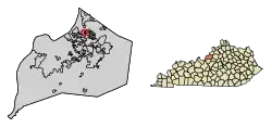 Location of Spring Valley in Jefferson County, Kentucky