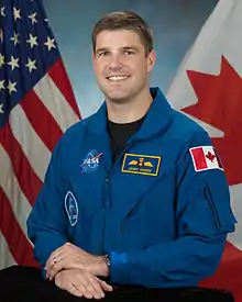 Hansen wearing a blue CSA uniform