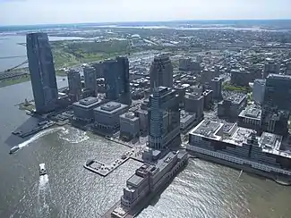 Aerial view of Exchange City, 2010
