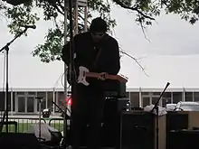 Valenzuela performing with the Gin Blossoms in 2010.