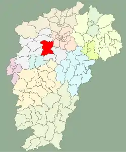 Location in Jiangxi