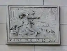 John Day's motto on the facade of Edinburgh Central Library.