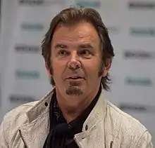 Cain at BookExpo America in 2018, promoting Don't Stop Believin'