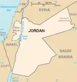 Jordan, 1948–1967. The East Bank is the portion east of the Jordan River, the West Bank is the part west of the river