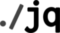 The characters "./jq" in black, monospace font