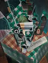 Juan Gris, 1915, Nature morte à la nappe à carreaux (Still Life with Checked Tablecloth), oil and graphite on canvas, 116.5 x 89.2&nbsp;cm, Metropolitan Museum of Art, Leonard A. Lauder collection