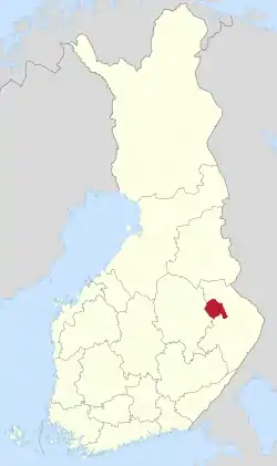 Location of Juuka in Finland