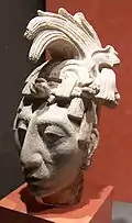 Portrait of K'inich Janaab Pakal I (Maya; 615–683; stucco; height 43&nbsp;cm; National Museum of Anthropology