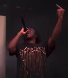 JJ performs in front of crowd