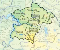 Map of Kaišiadorys district municipality