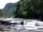 Kampire-no-taki: A section of the Kampire waterfall on the Urauchi River.