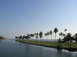 Kappil beach and backwaters in Edava