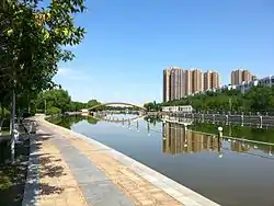 Karamay River running through the middle of Karamay