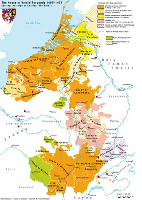 Prince-Bishopric of Cambrai under Burgundian influence in 1465–1477