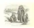 Kashmiri Muslim women in traditional long pheran, 1870