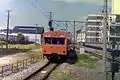 A JNR 101 series EMU leaving Katamachi Station on the Katamachi Line, 1985