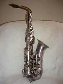 Vintage silver-plated 'Pennsylvania Special' alto saxophone, manufactured by Kohlert & Sons for Selmer in Czechoslovakia, circa 1930