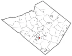 Location of Kenhorst in Berks County, Pennsylvania.