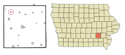 Location of Thornburg, Iowa