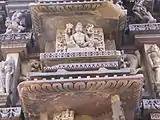 Shiva Sculpture on Outer Wall, Chaturbhuj Temple, Khajuraho India