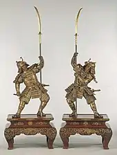 Pair of samurai figures, Japan, 1890