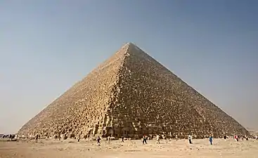 Ancient Egyptian architecture: The Great Pyramid of Giza (Giza, Egypt), circa 2589–2566 BC, by Hemiunu