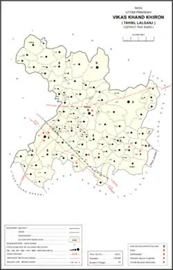Map showing Paho (#549) in Khiron CD block